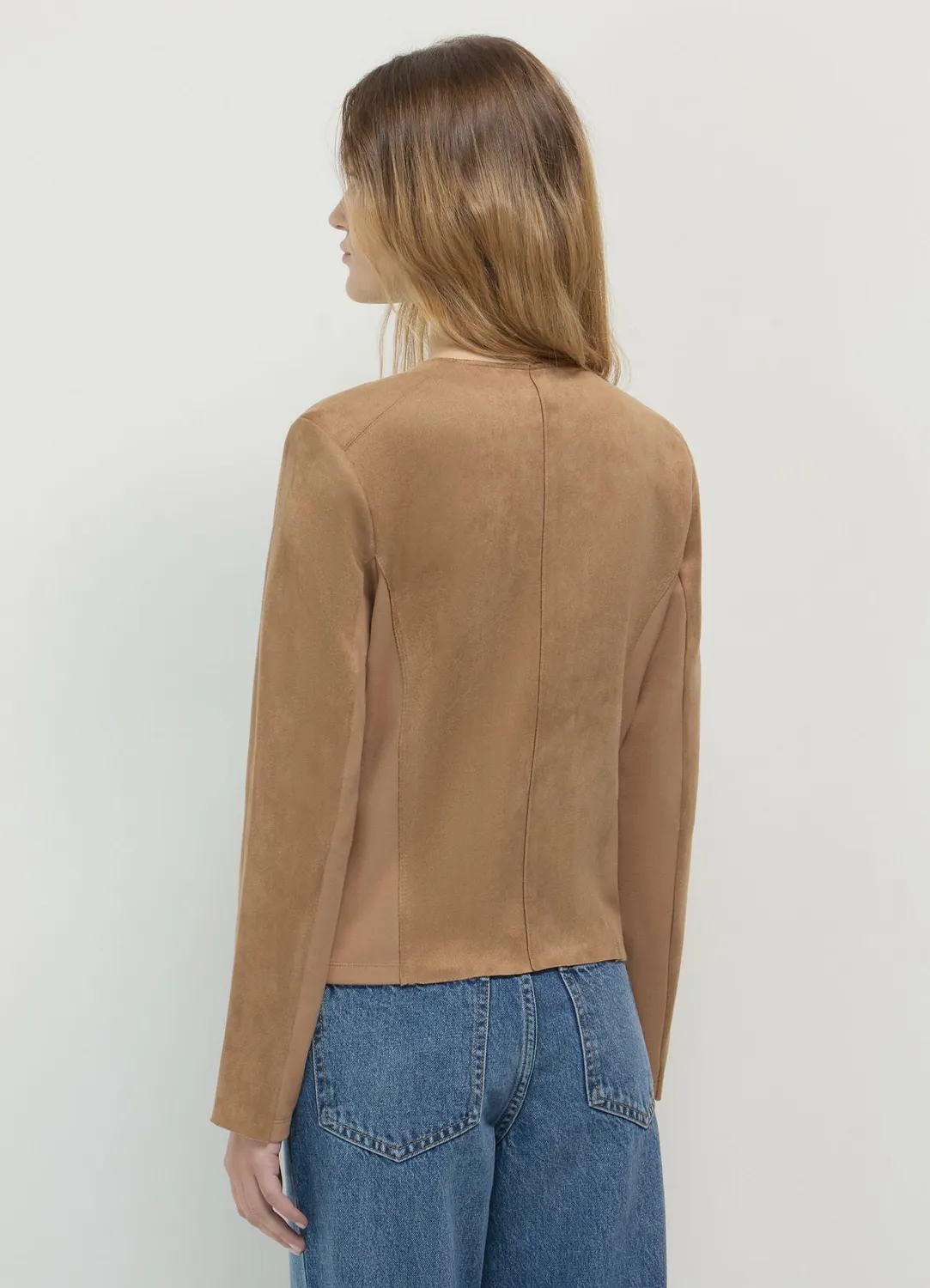 Calliope blouson suédine femme zippé à poches