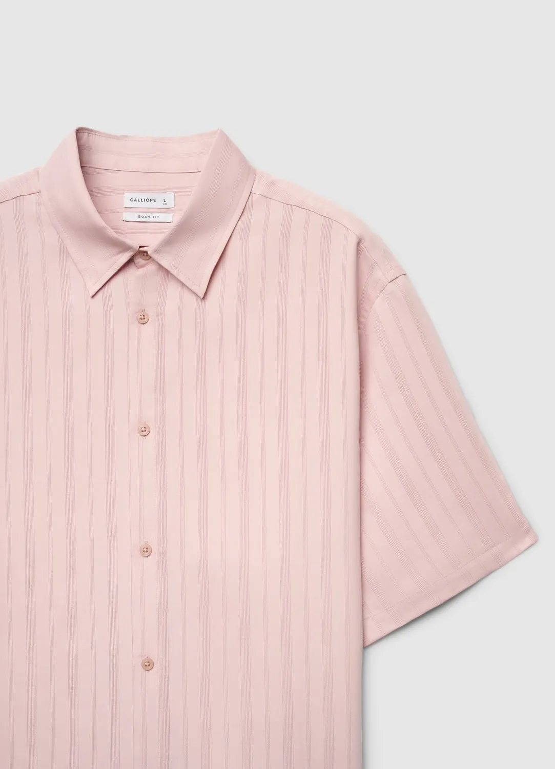 Calliope chemise boxy à rayures homme manches courtes