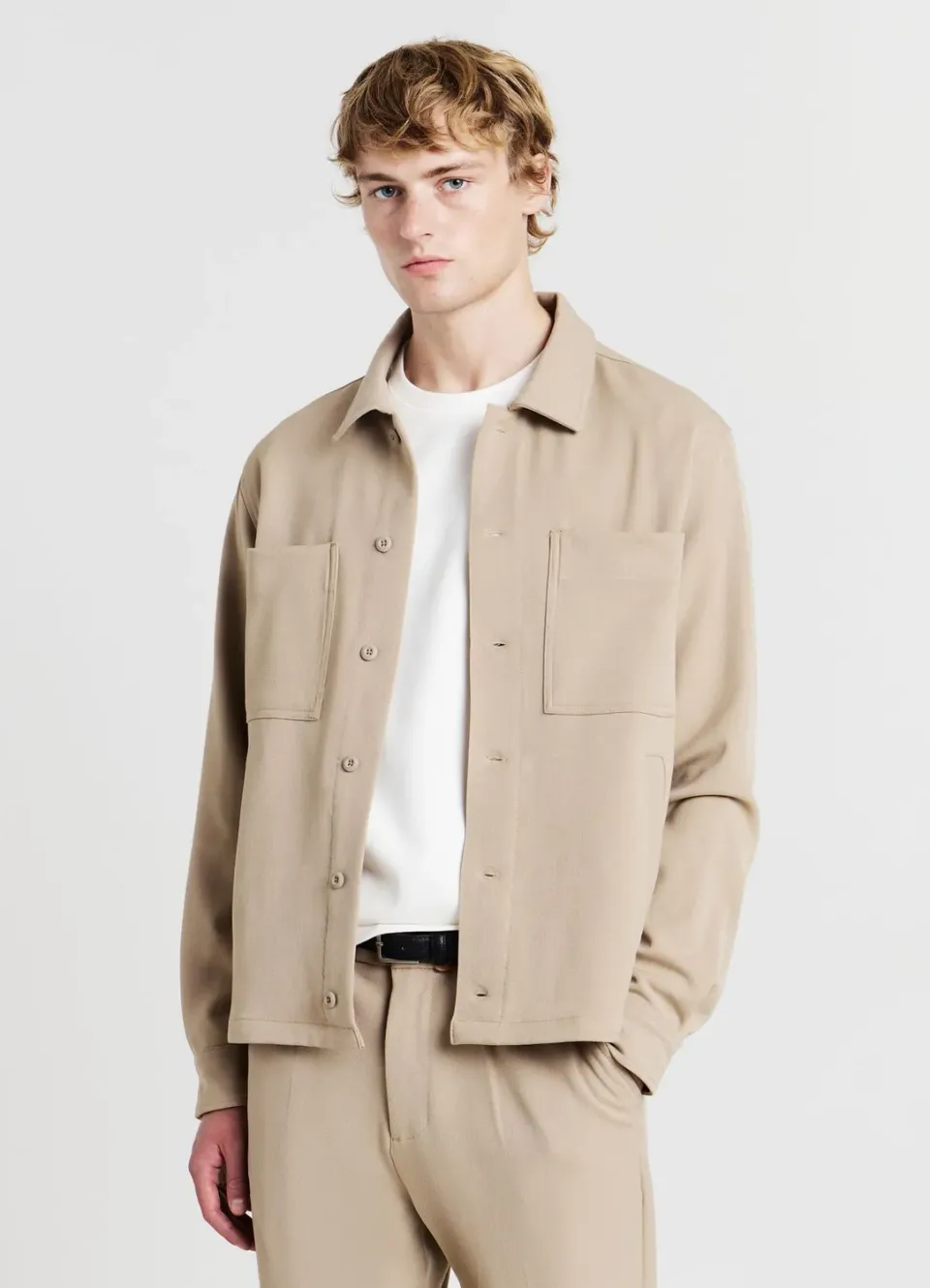 Calliope Shacket homme uni poches regular