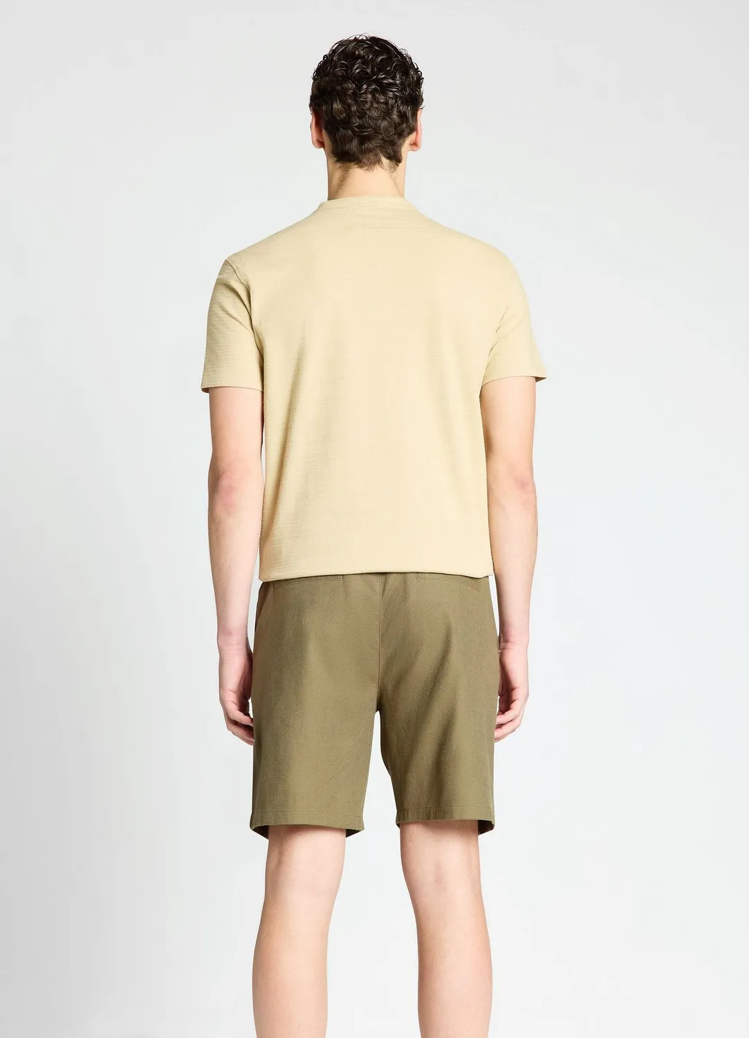 Calliope t-shirt col tunisien homme micro-rayé