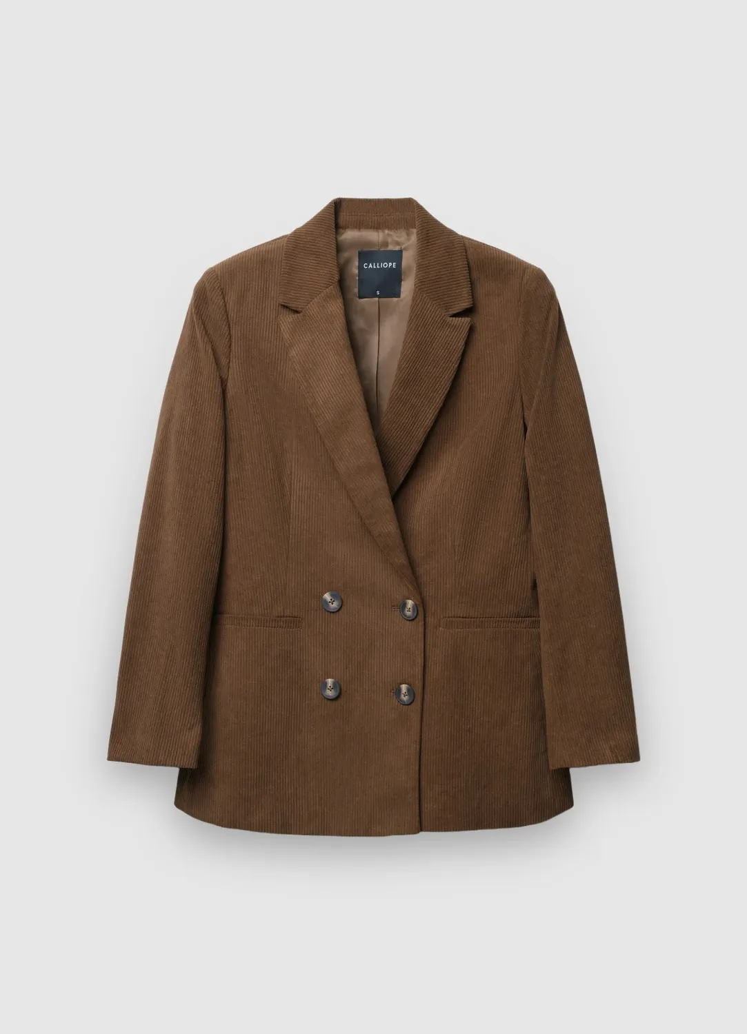 Calliope veste double boutonnage effet velours femme