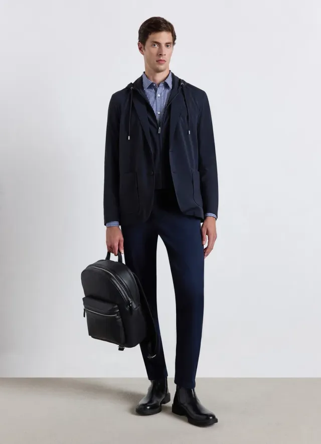 Calliope veste homme capuche boutonnée poches