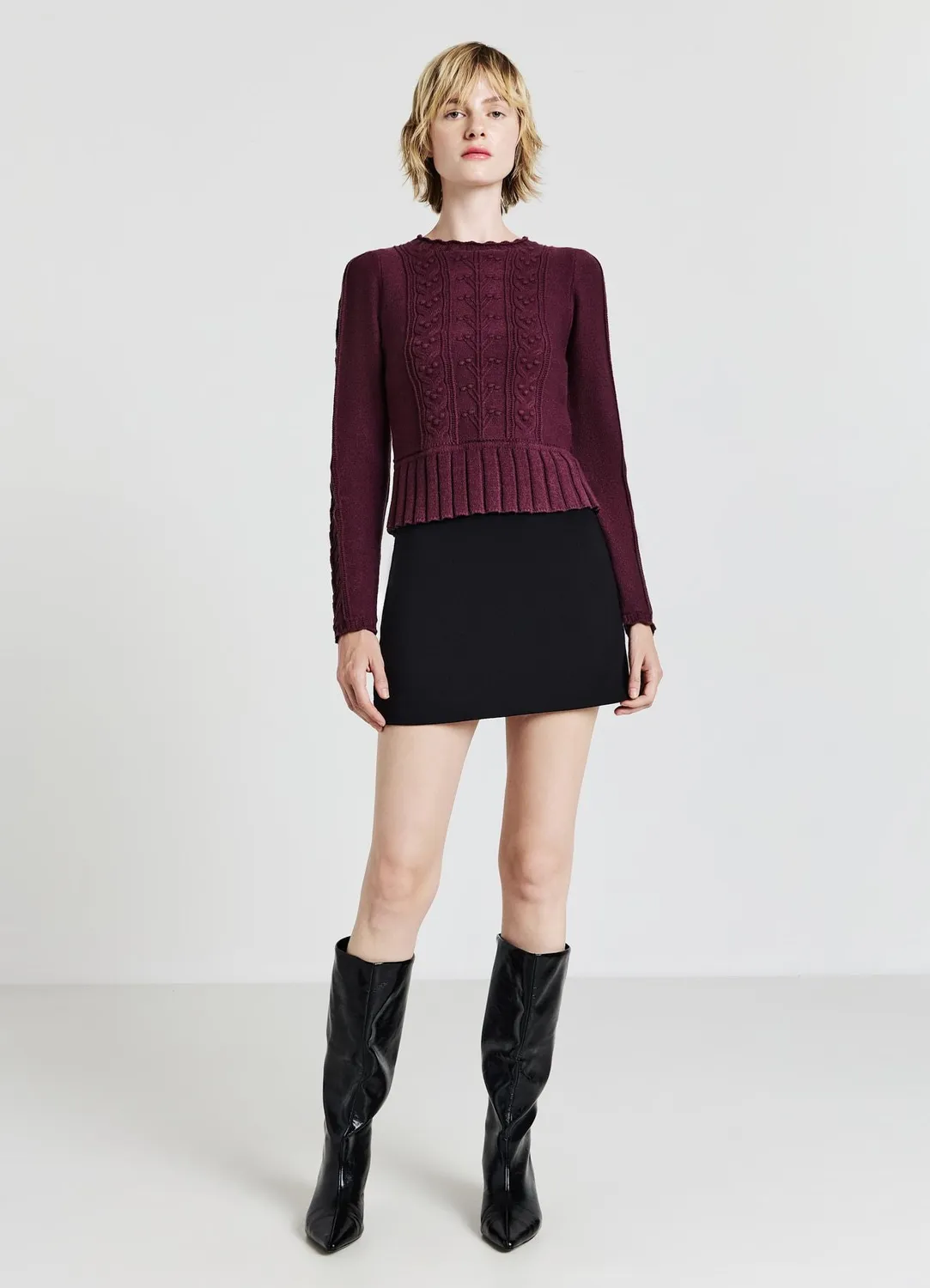Calliope Lavorazione pull maille volants femme
