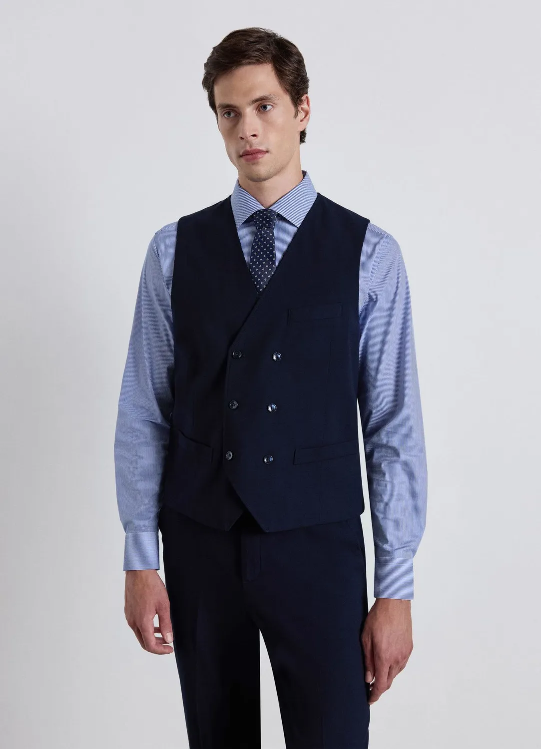 Calliope gilet double boutonnage homme col V