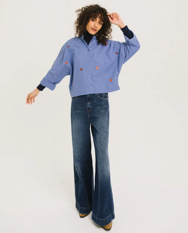 Tinsels Francisco chemise Autumn flanelle brodée