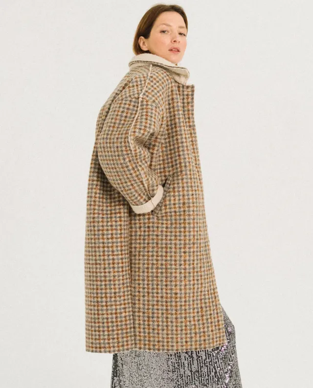 TINSELS FAYER manteau ISLAND lainage rond