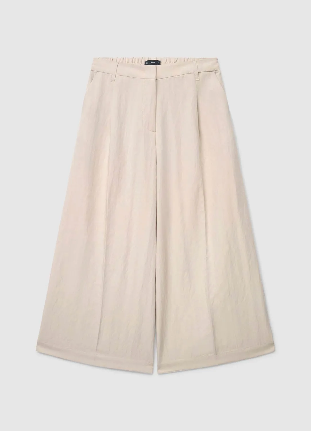 Calliope pantalon palazzo crop femme uni