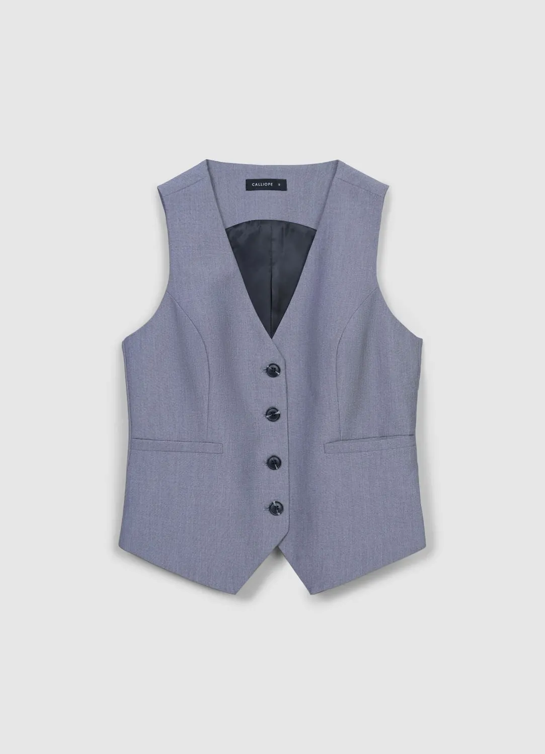 Calliope gilet boutons femme chiné bureau