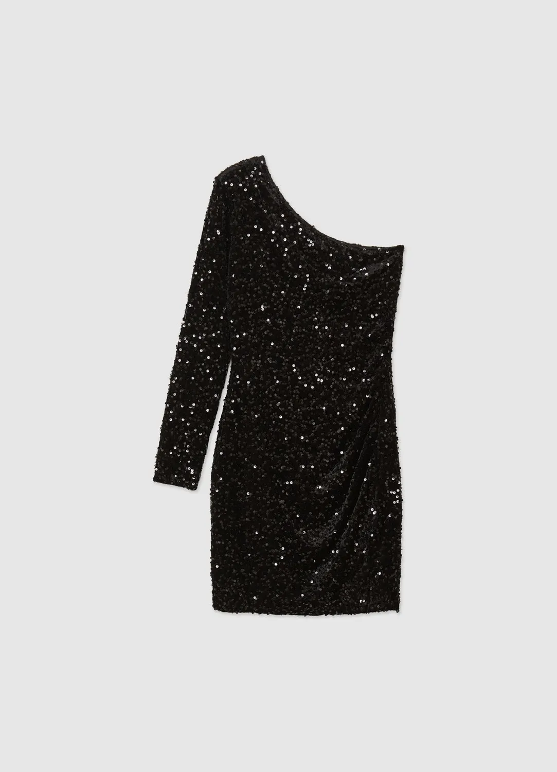 Calliope robe asymétrique sequins femme courte
