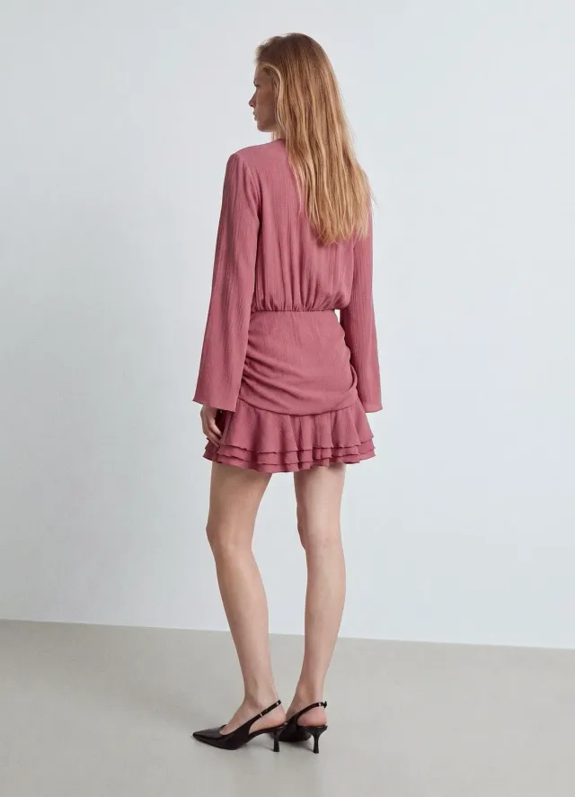 Calliope Atelier robe mini volants unie