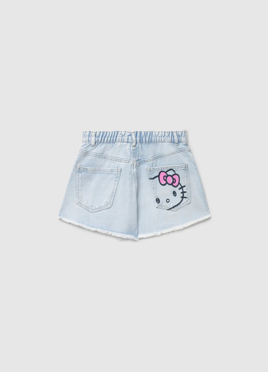 Calliope Short jean Hello Kitty fille effiloché