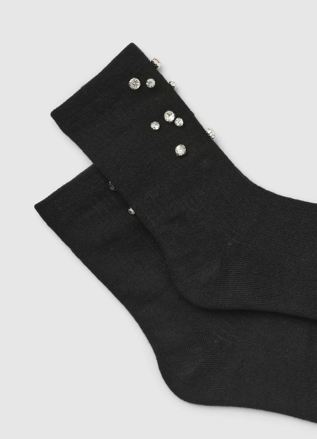 Calliope chaussettes côtes strass taille unique