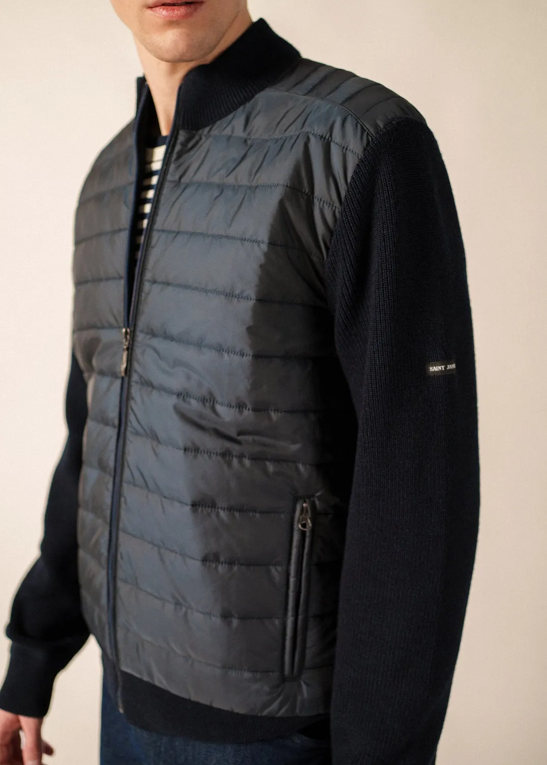Saint James Banff gilet homme navy matelassé hiver