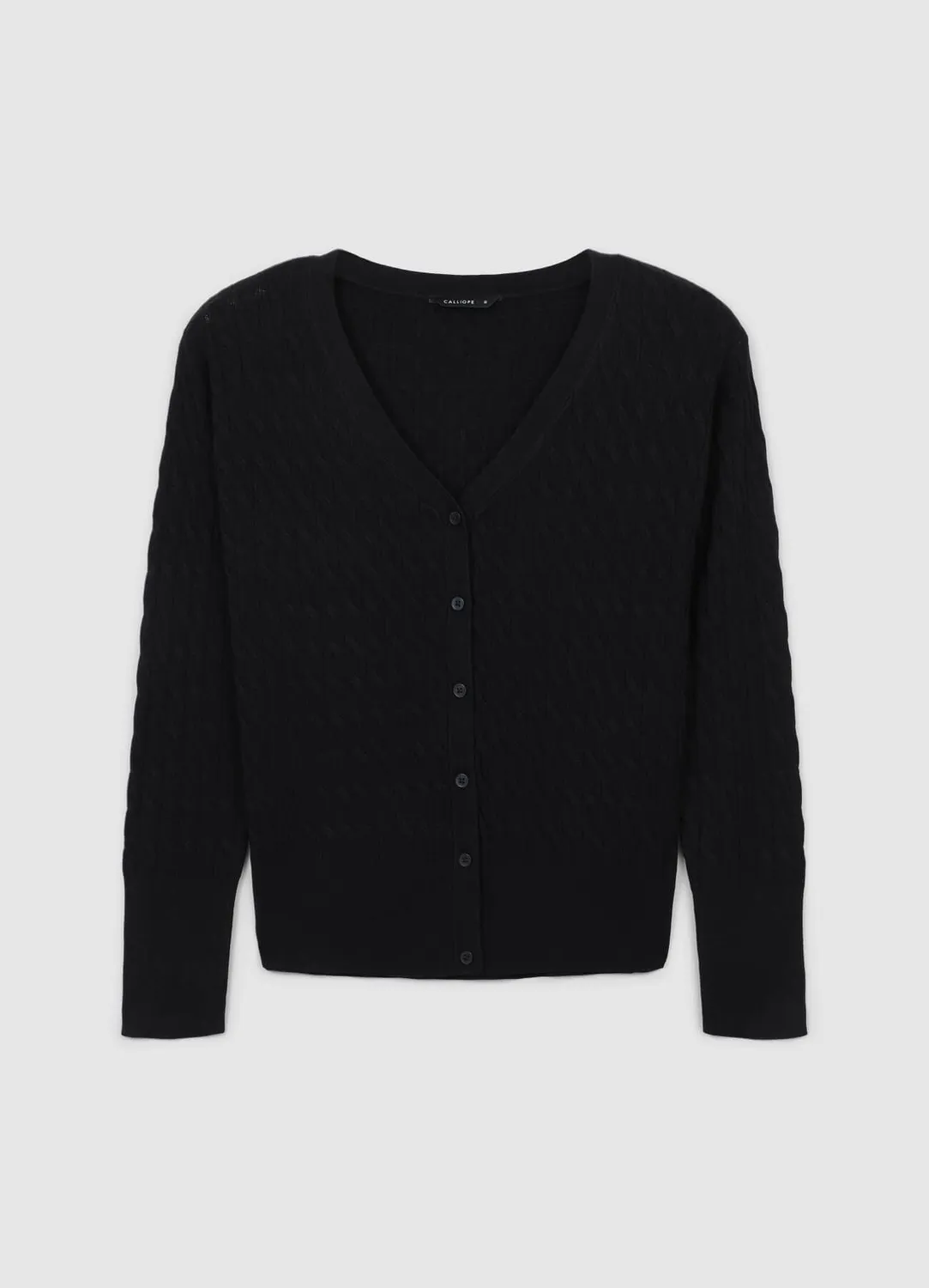 Calliope cardigan tressé à boutons femme col V