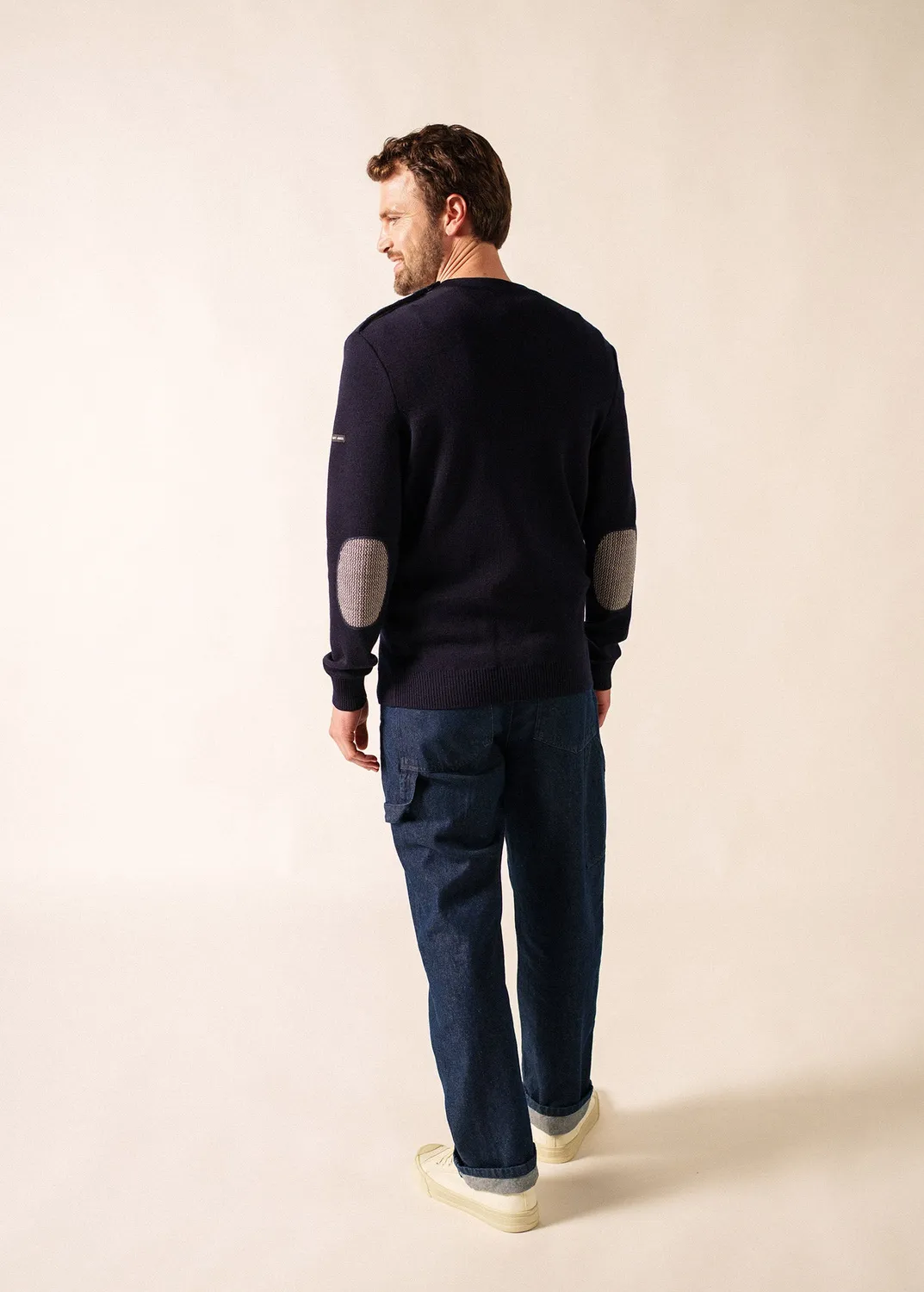 Saint James Dinan pull marin marine laine droite