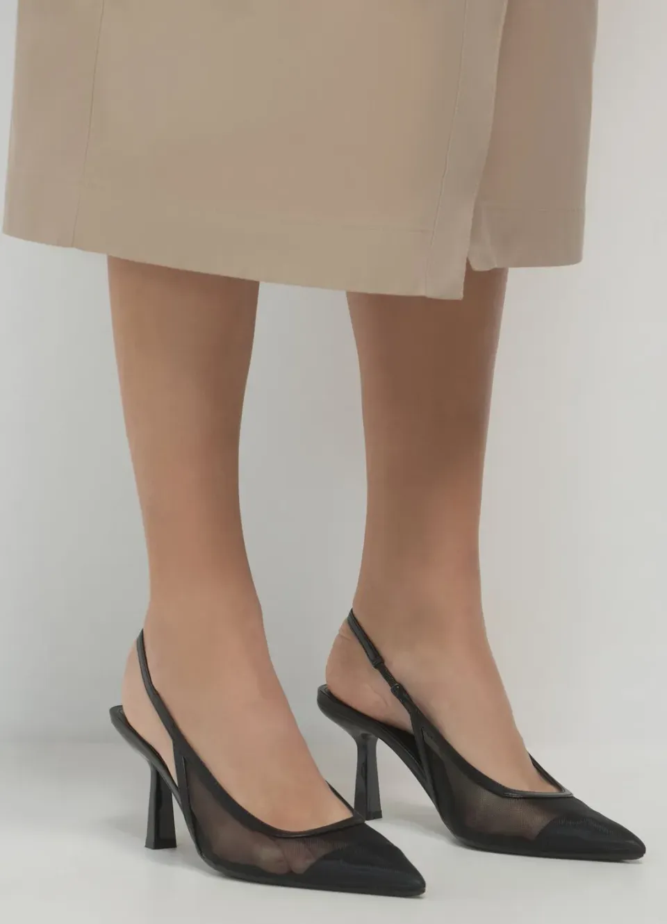 Calliope Décolleté slingback résille femme 38 talon 7,5