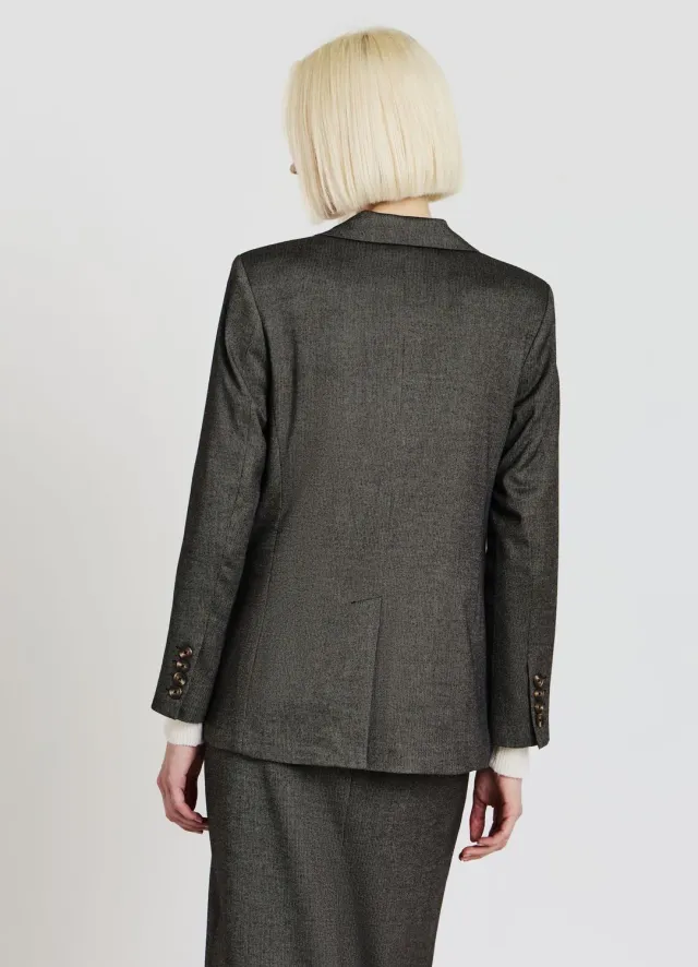 Calliope veste femme simple-boutonnage chevrons