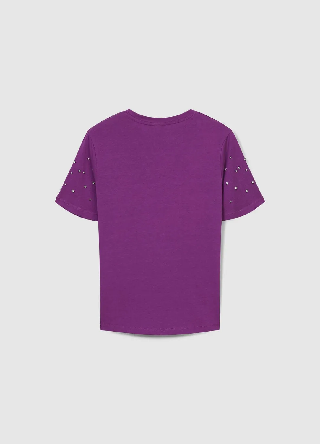 Calliope T-shirt manches strass femme coton
