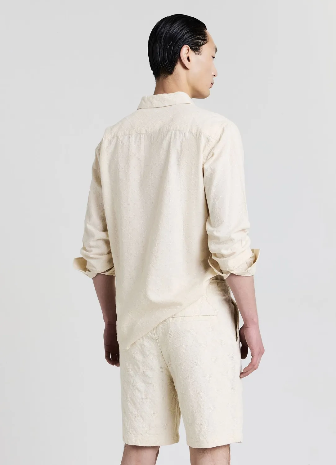 Calliope bermuda homme jacquard losange L coton
