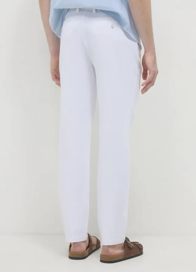 Calliope pantalon chino homme lin coupe droite