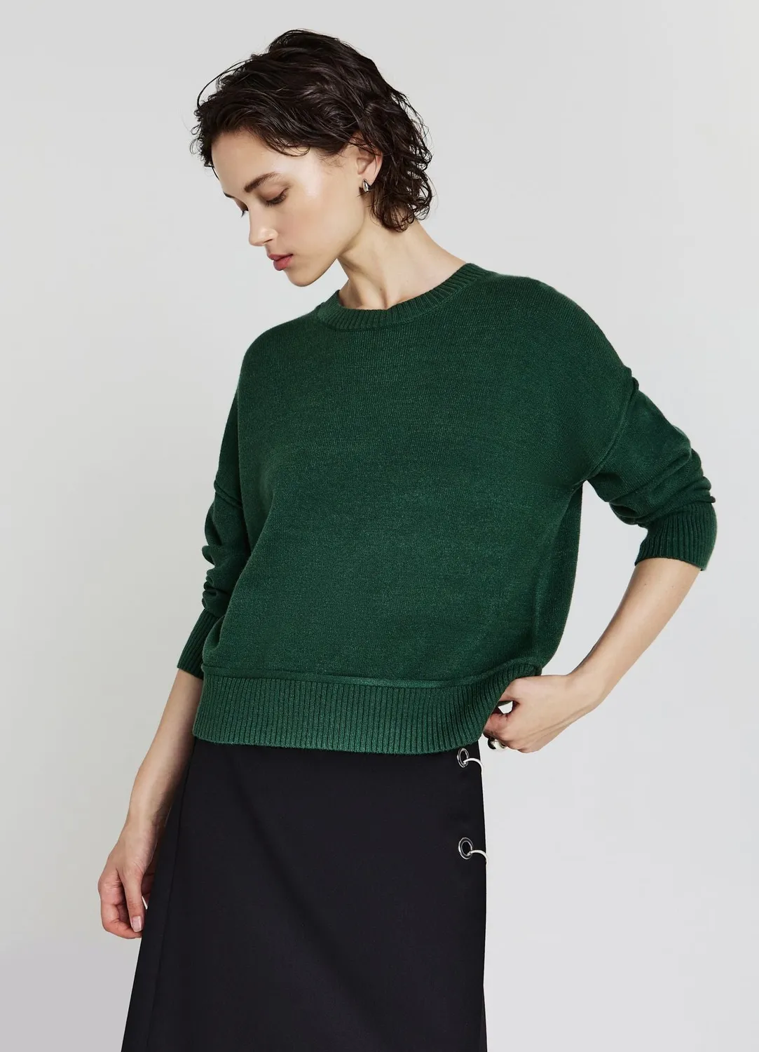 Calliope Pull col rond coupe brute femme manches longues