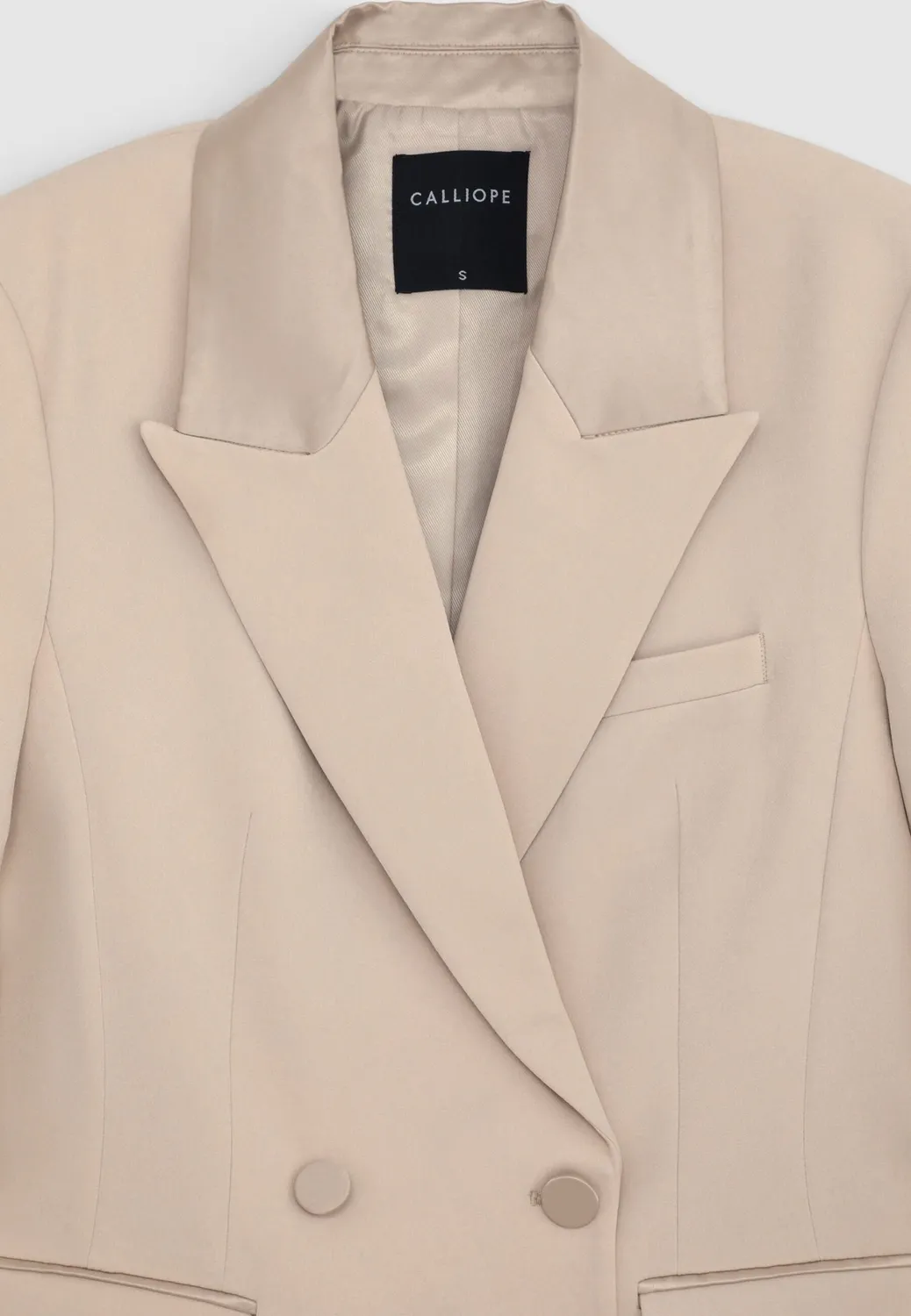 Calliope veste croisée femme col satiné