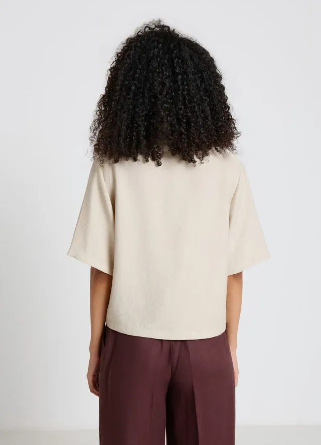 Calliope Chemise col revers chemise femme manches courtes