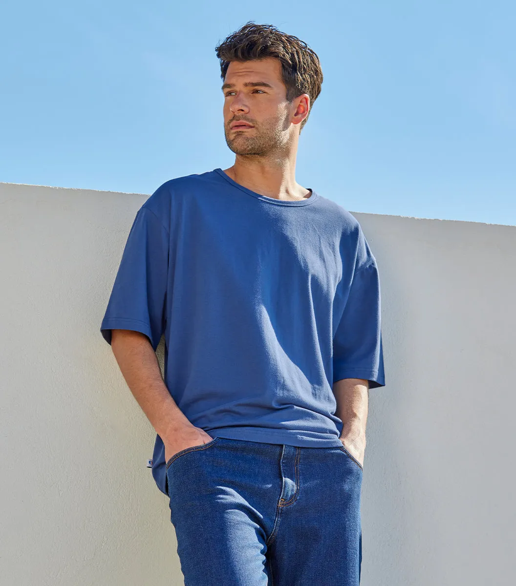 Cocorico Intemporel T-shirt Oversize Bleu Jean x2 coton