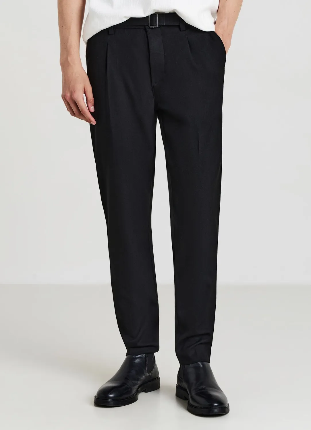 Calliope Fusciacca pantalon homme à plis coupe droite