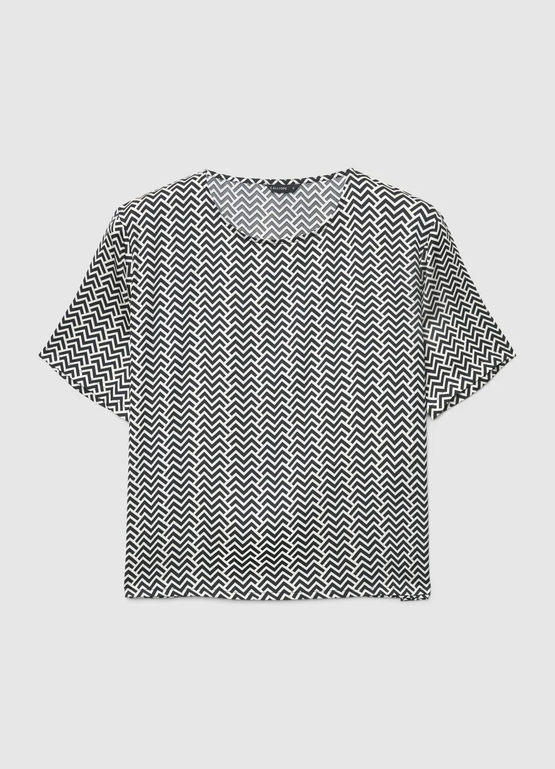 Calliope T-shirt chevrons femme effet satiné