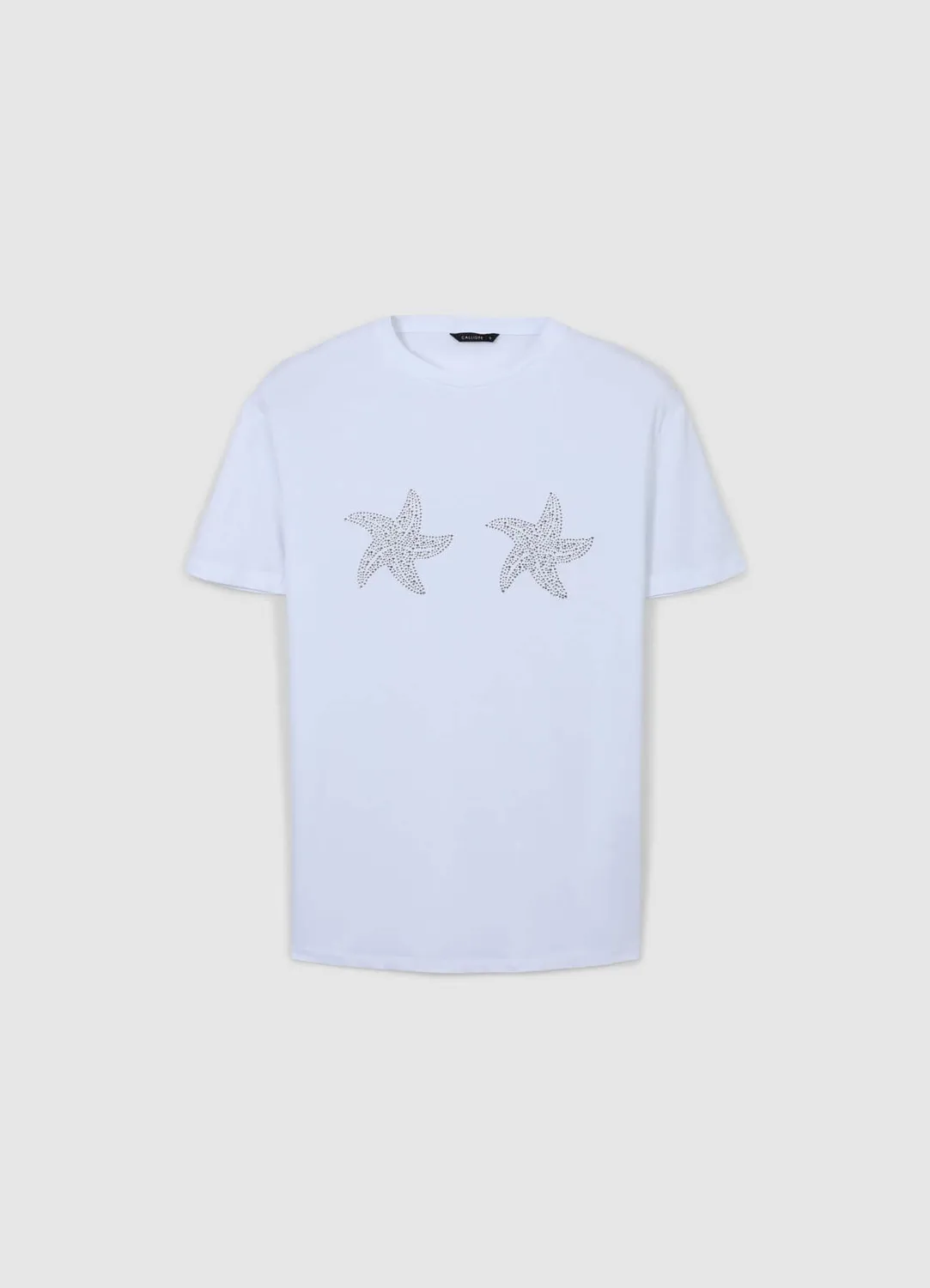 Calliope t-shirt femme coton étoiles strass col rond