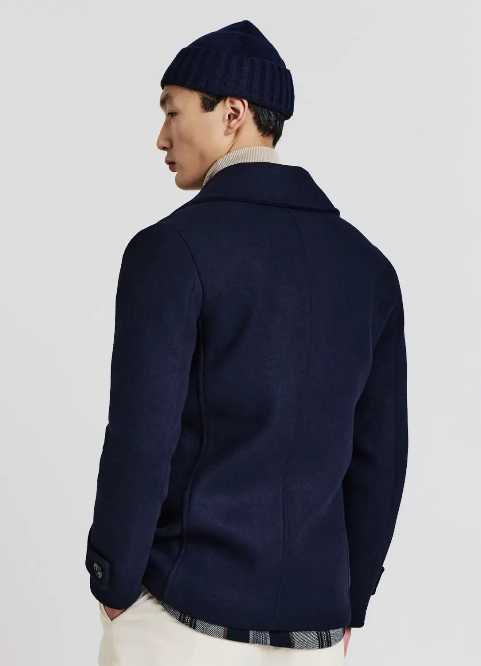 Calliope Manteau croisé drap homme col revers