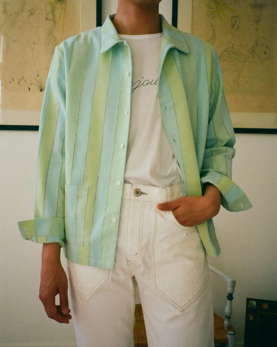 Erevan Capon Rayures Mint surchemise légère