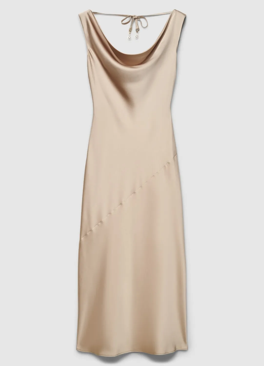 Calliope robe longue satin femme sans manches