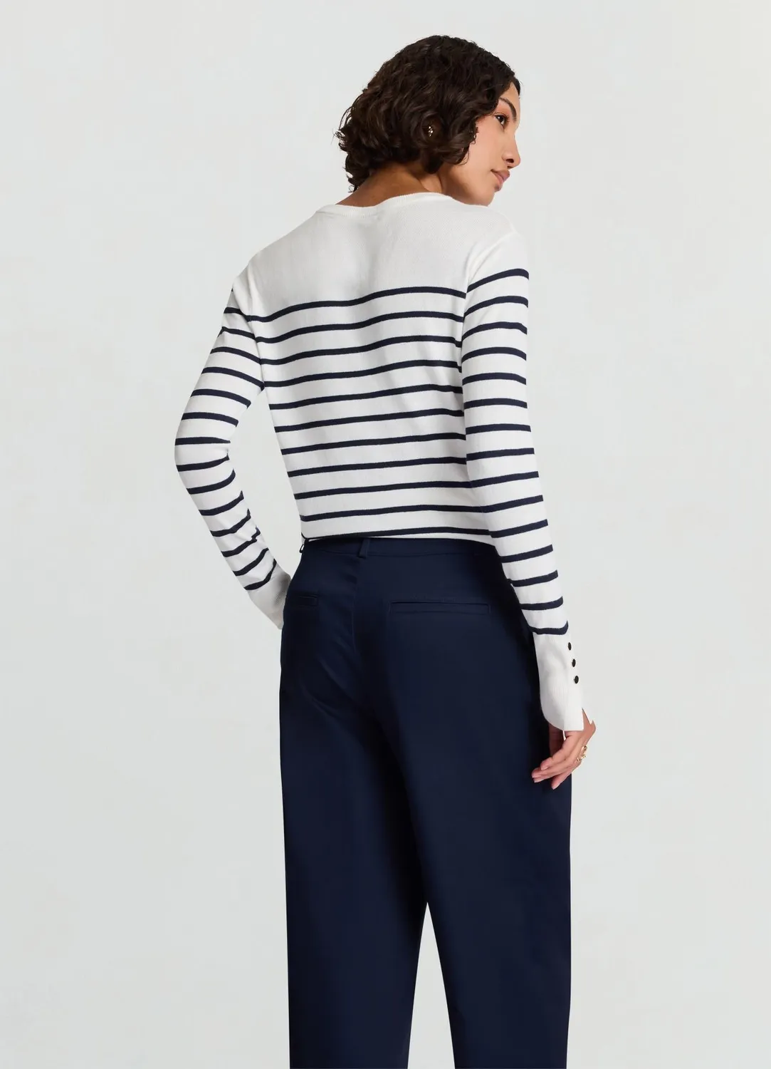 Calliope pull rayé col rond femme manches longues