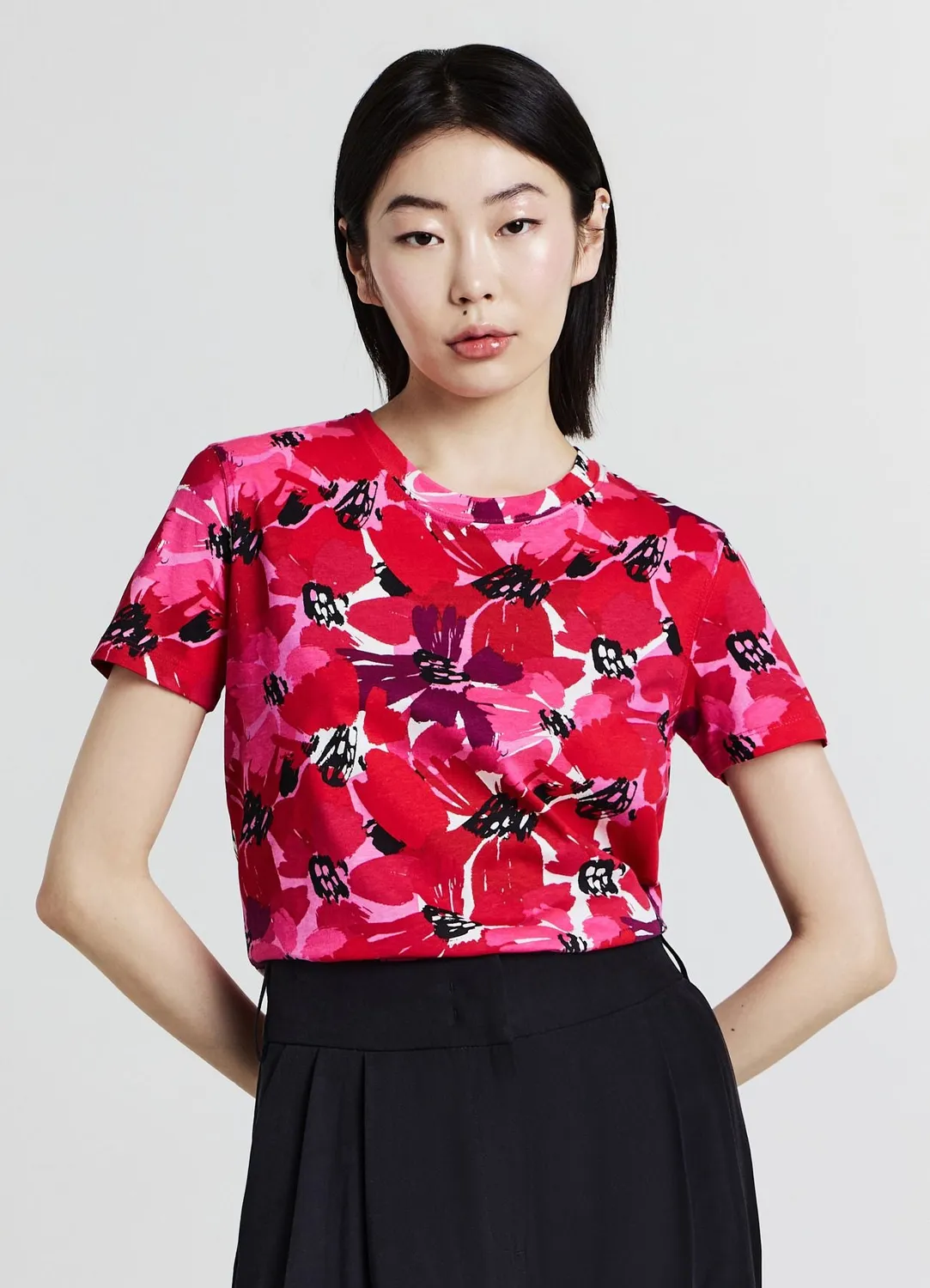 Calliope T-shirt fantasia fiori all over femme coton