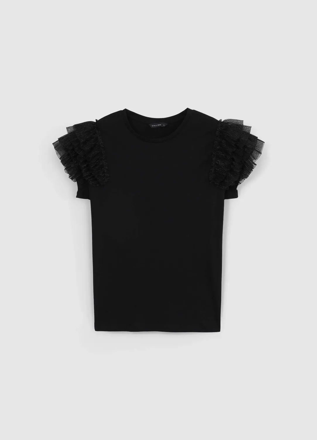 Calliope T-shirt femme manches tulle coton