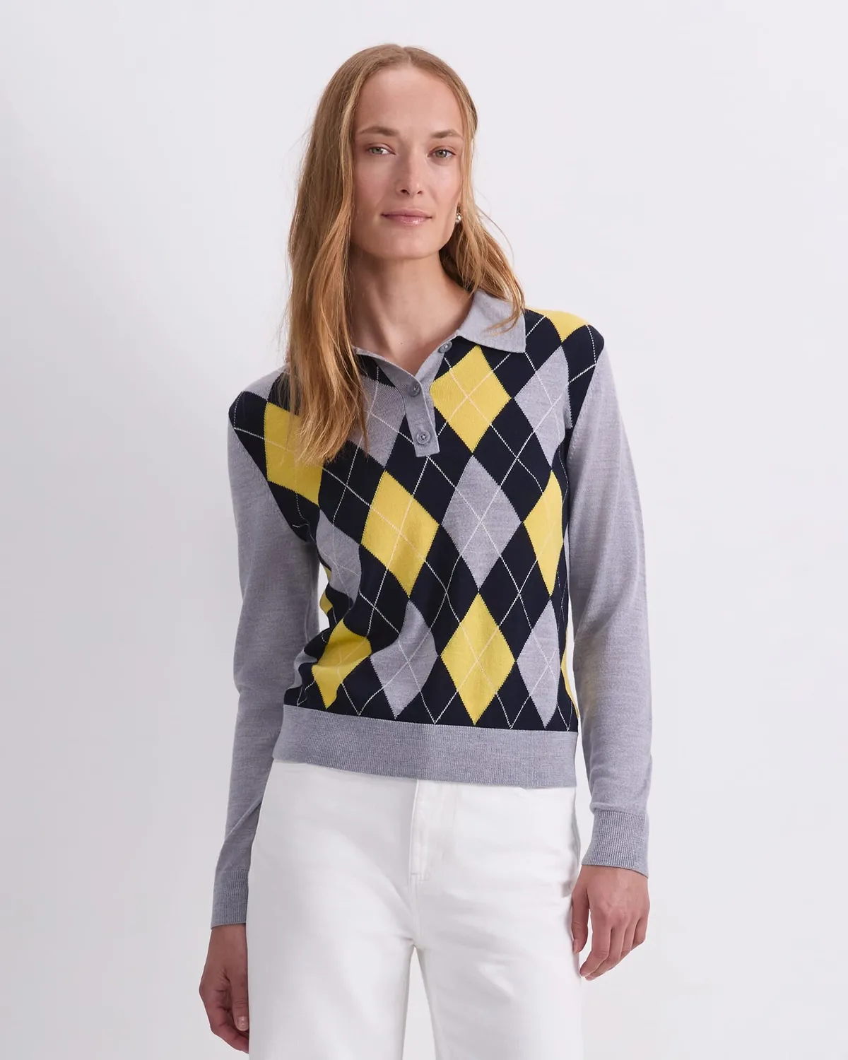 Sportscraft Francis Polo mérinos argyle femme