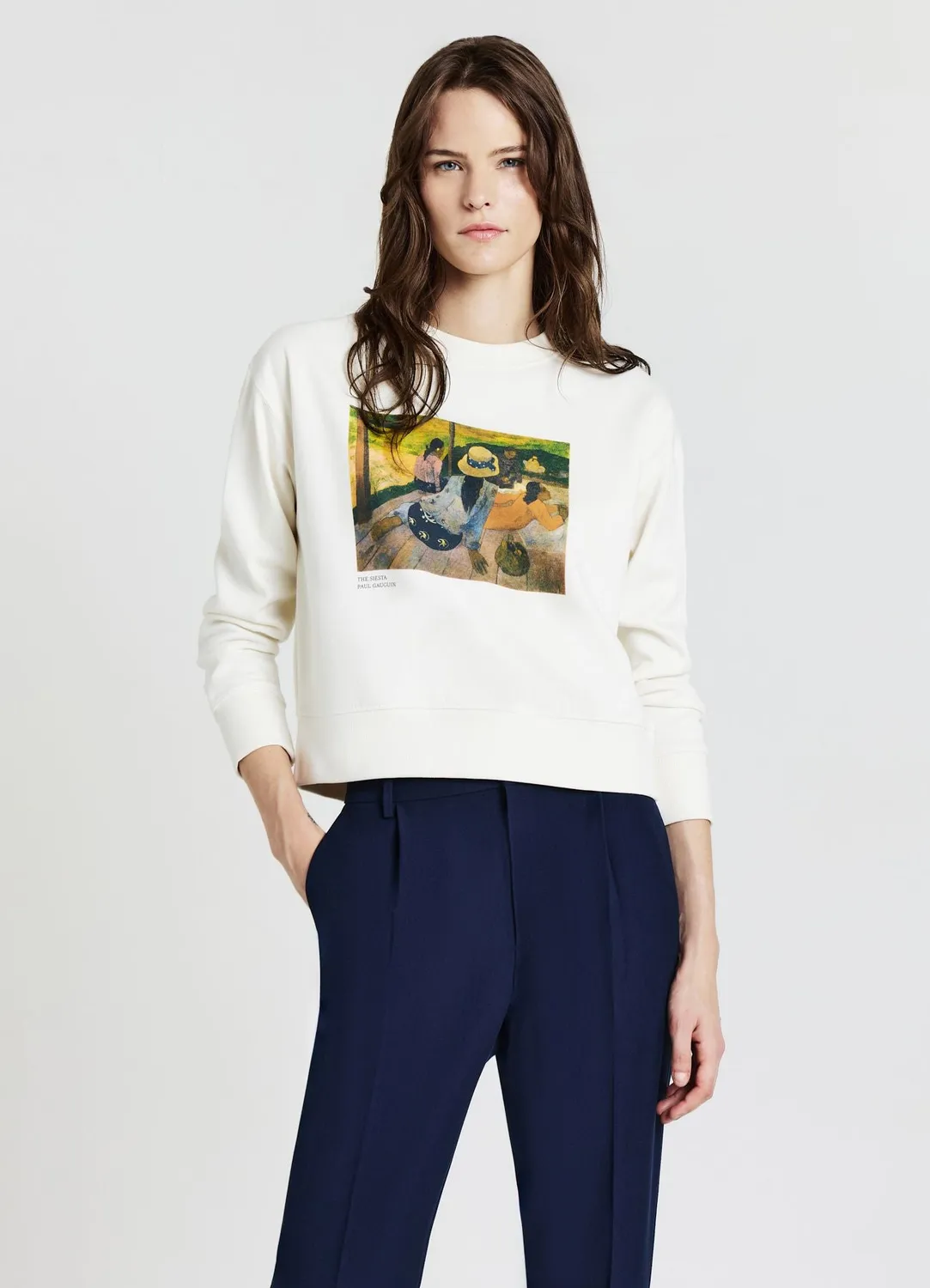 Calliope sweat femme col rond imprimé art