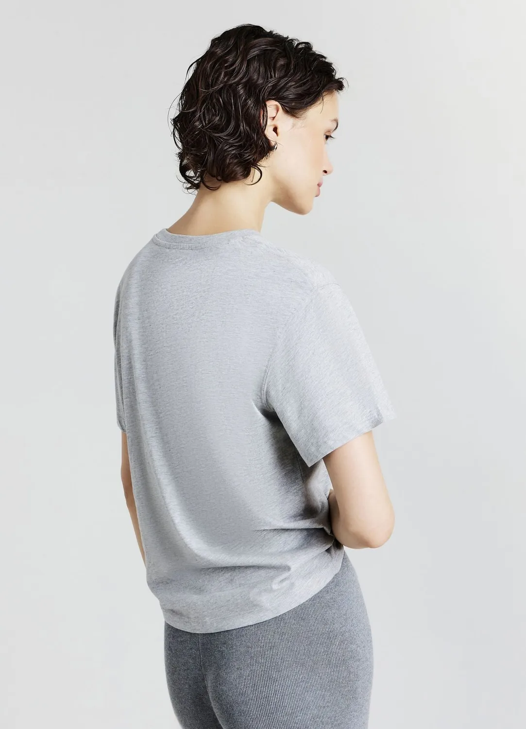 Calliope t-shirt uni coton femme col rond manches courtes