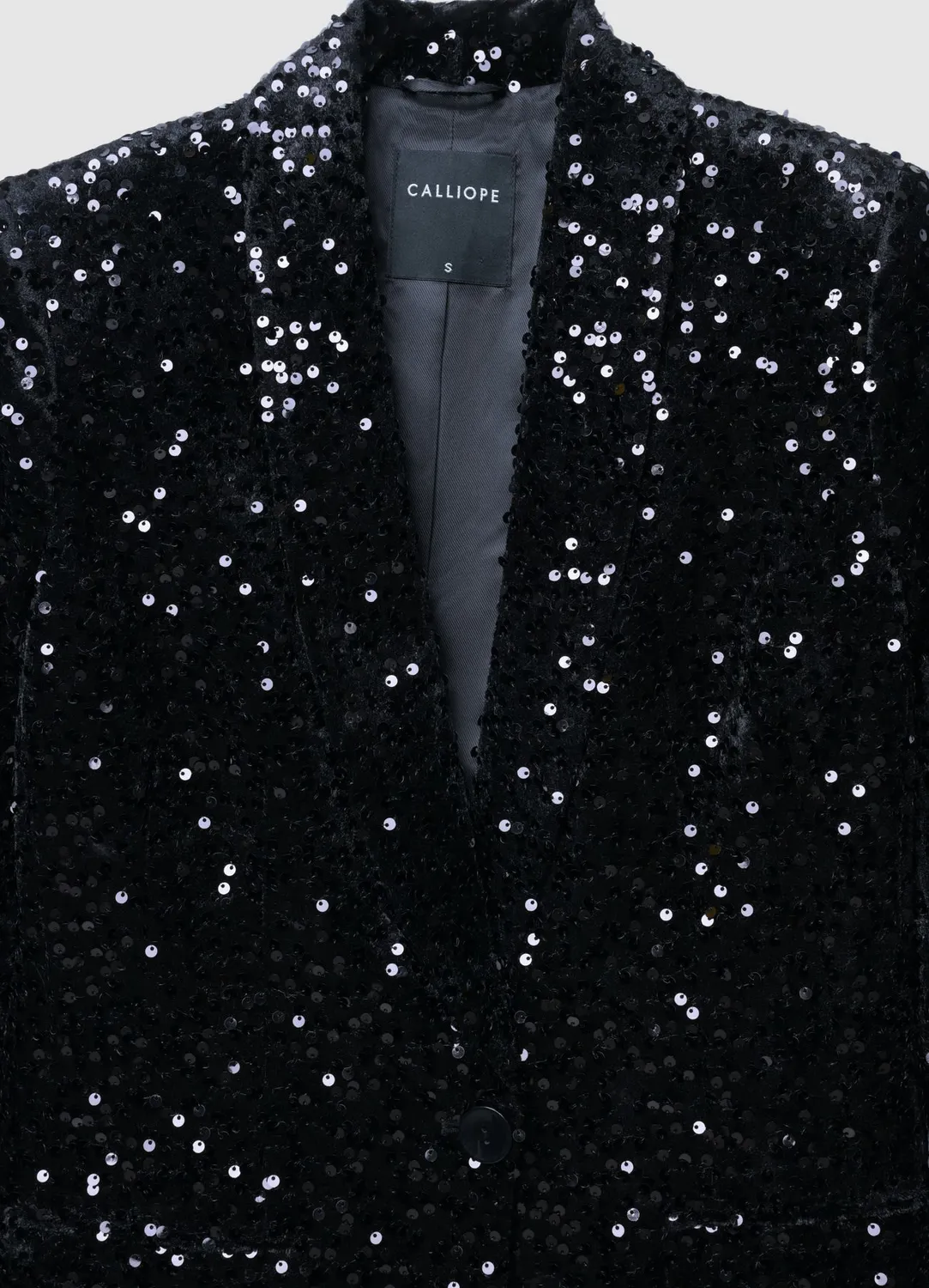 Calliope veste monopetto paillettes femme soiree
