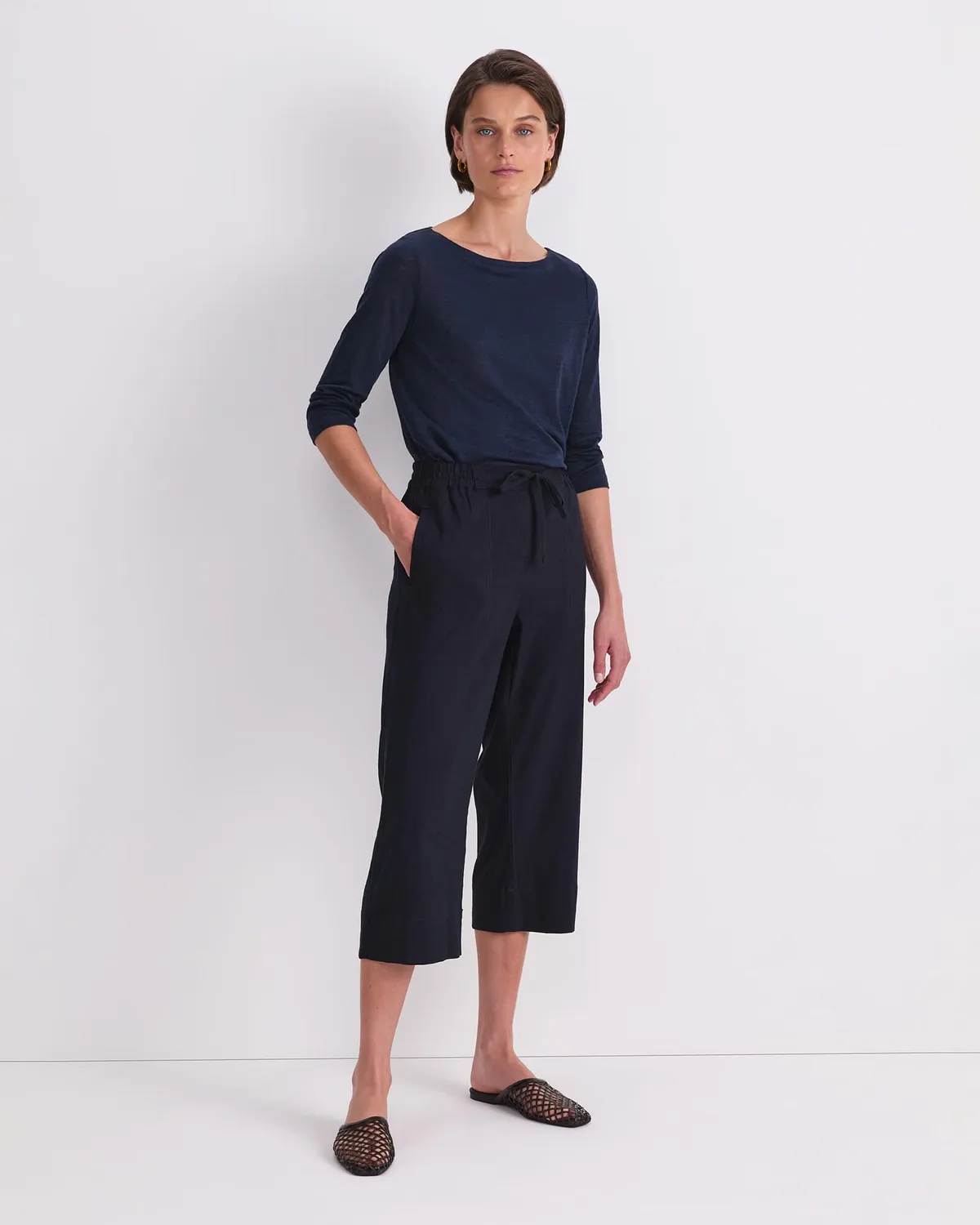 Sportscraft Rosa Crop Linen Pant pantalon lin cropped
