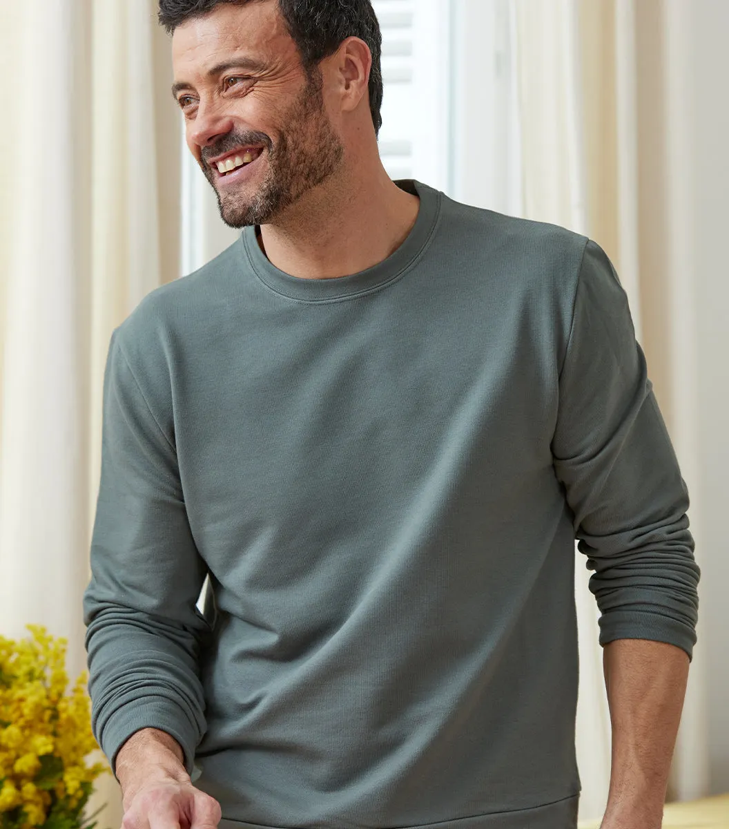 Cocorico Intemporel sweat homme sauge coton