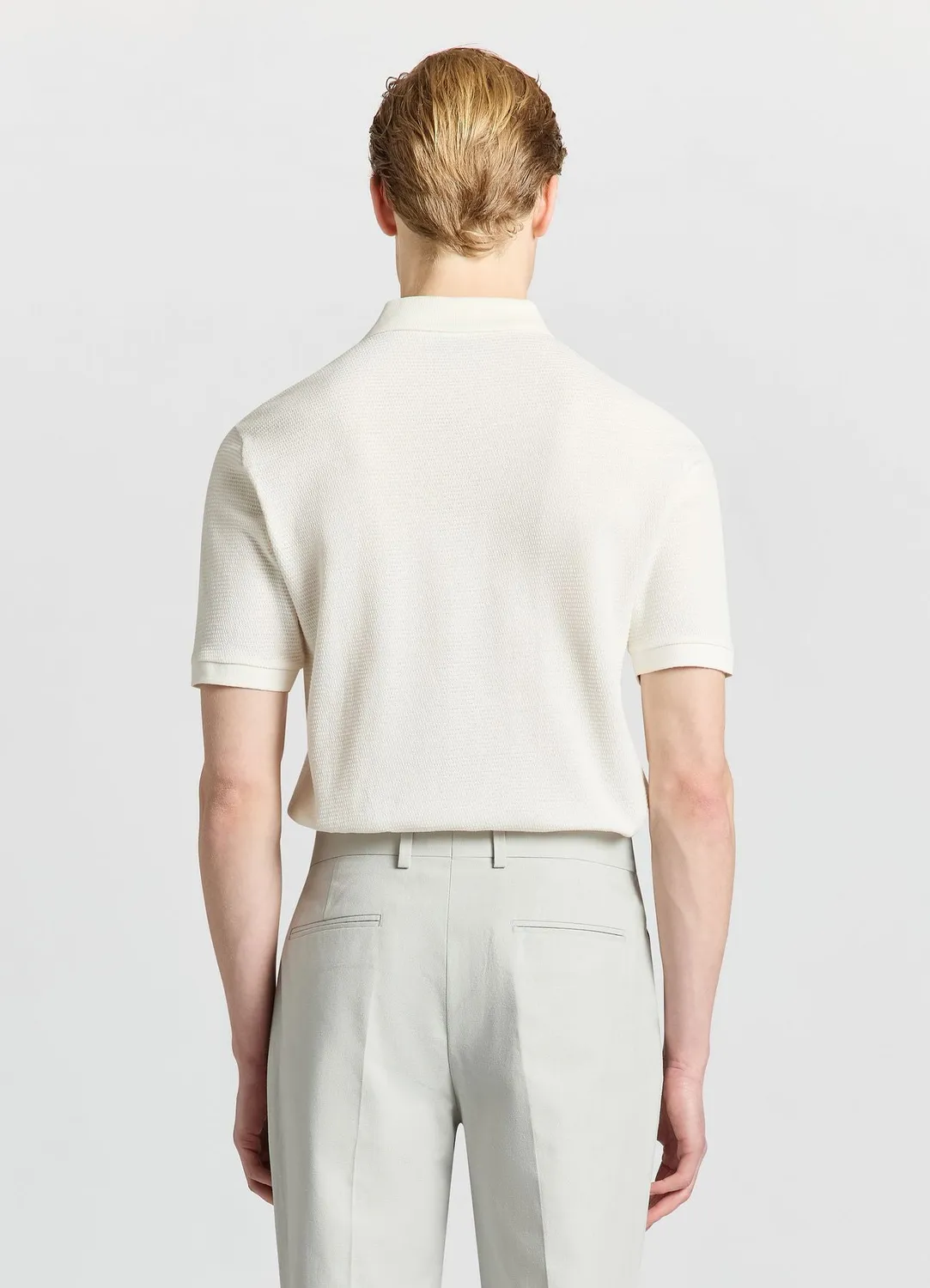 Calliope polo homme uni manches courtes col boutonné