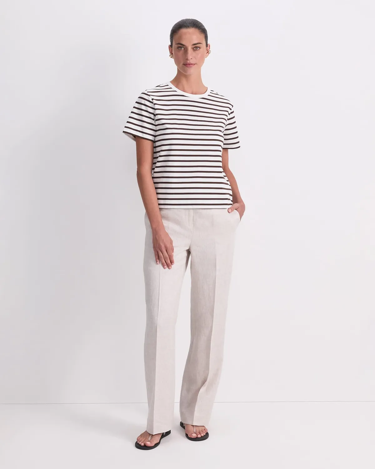 Sportscraft Karly Stripe Tee t-shirt rayé coton stretch