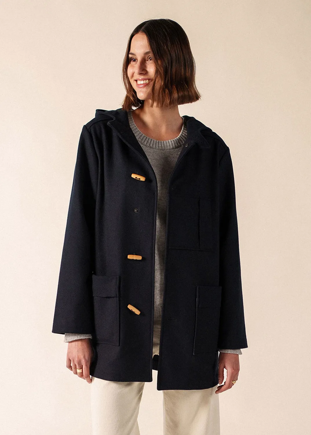 Saint James Kabig marin kabig navy laine T36-T52