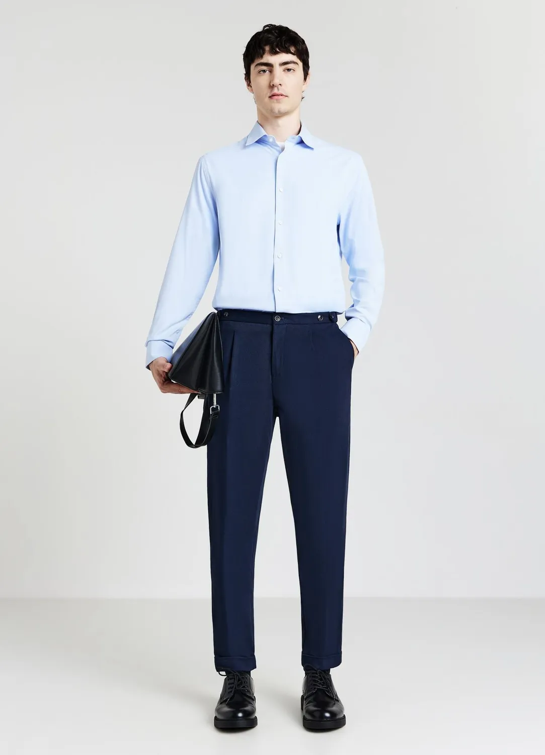 Calliope chemise unie homme manches longues