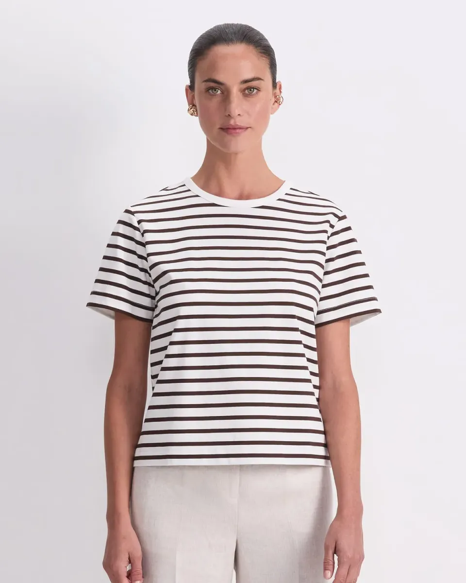 Sportscraft Karly Stripe Tee t-shirt rayé coton stretch