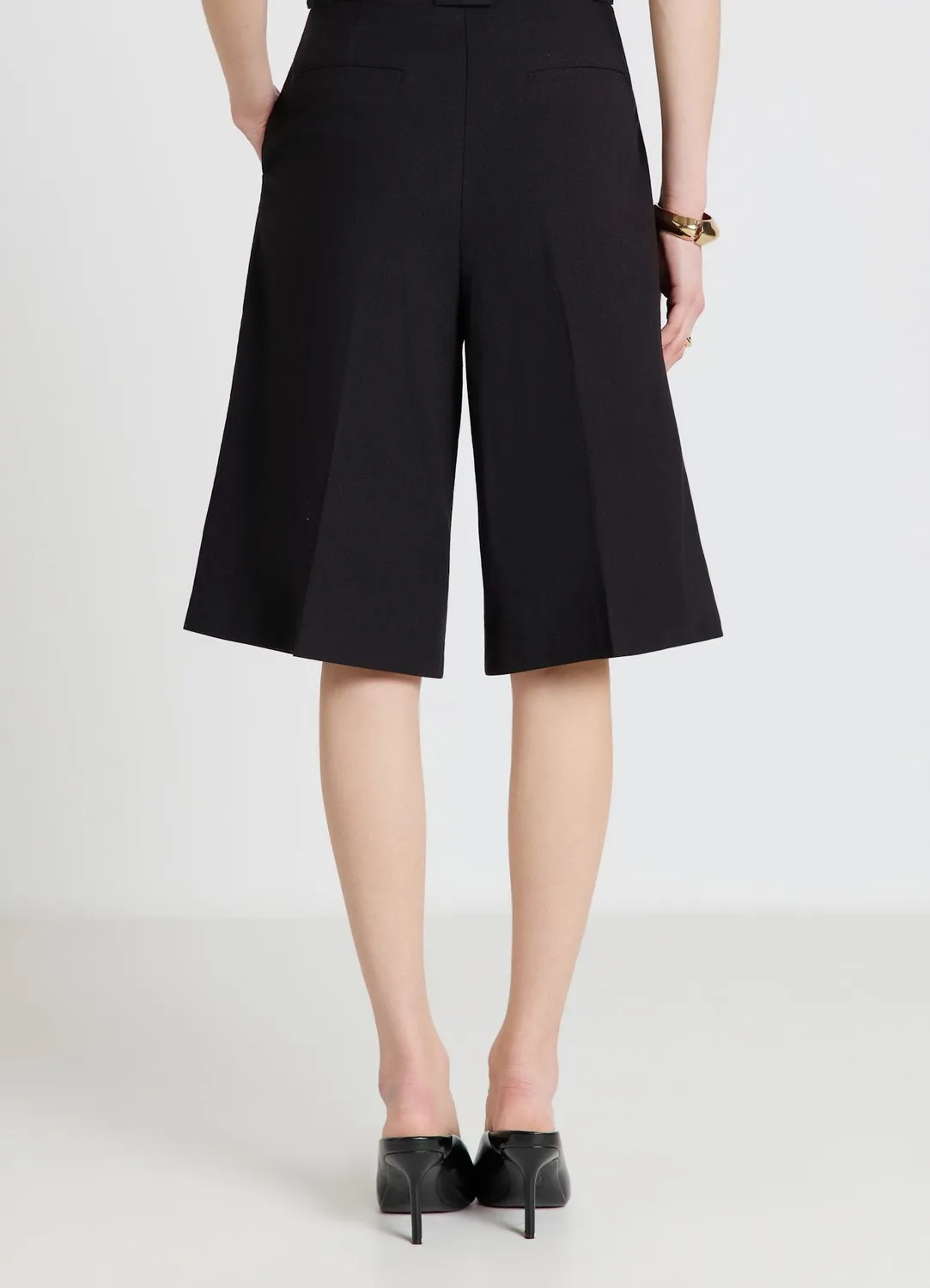 Calliope Shorts bermuda femme taille haute à plis