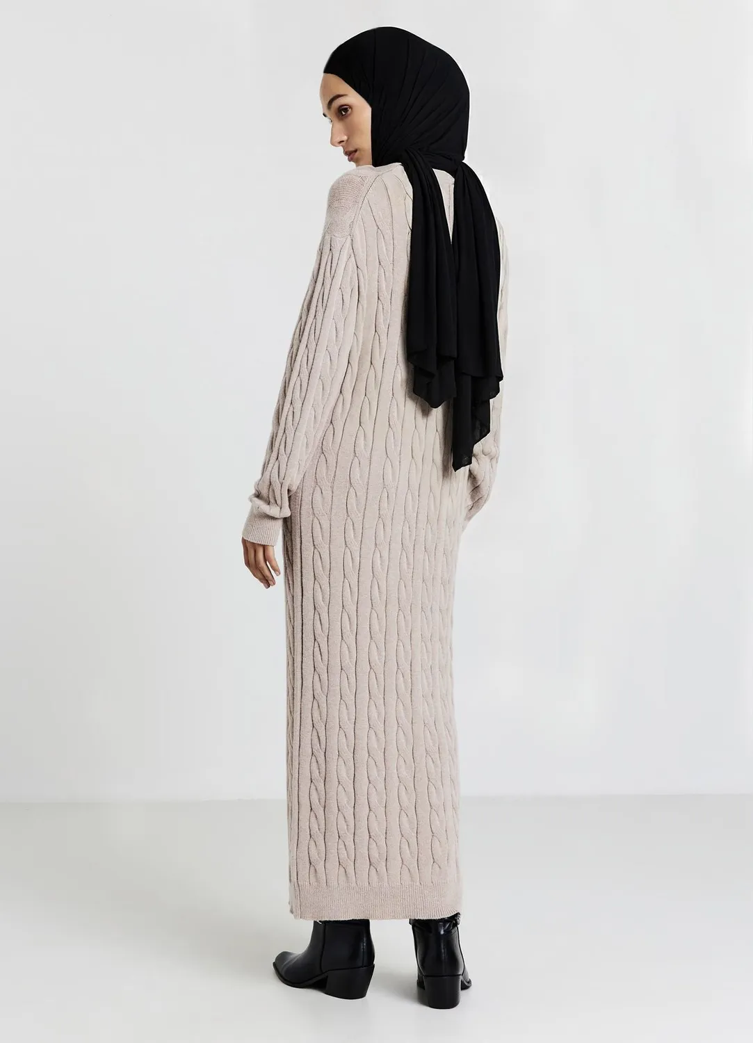Calliope Robe torsades longue robe femme maille